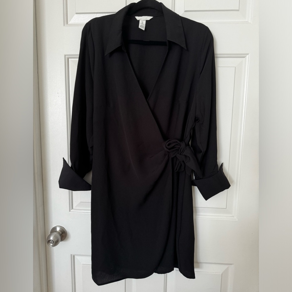 Black wrap dress